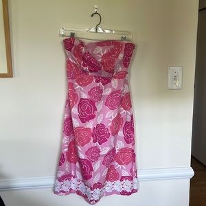 Beautiful Lily Pulitzer strapless floral dress